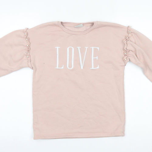 Matalan Girls Pink   Pullover Jumper Size 11 Years