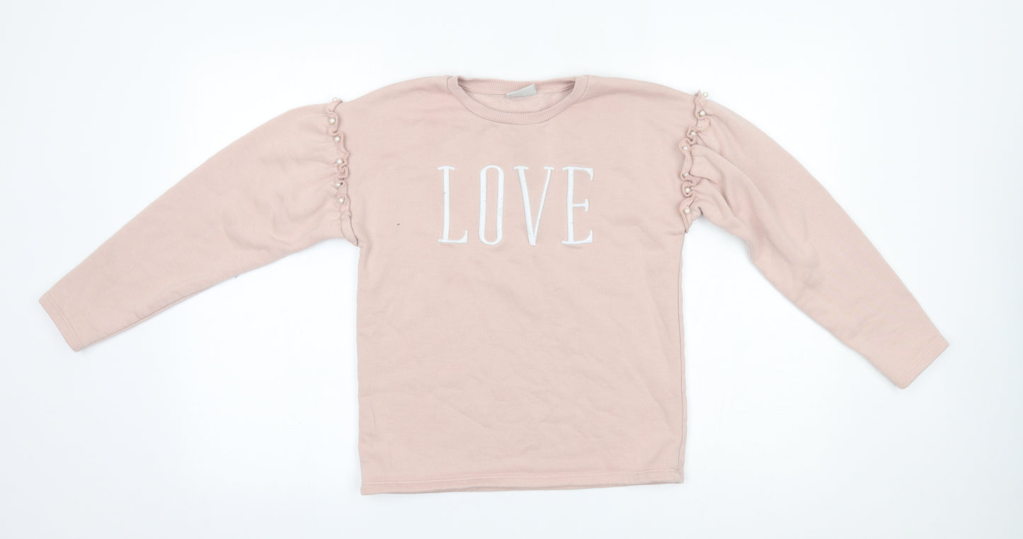 Matalan Girls Pink   Pullover Jumper Size 11 Years