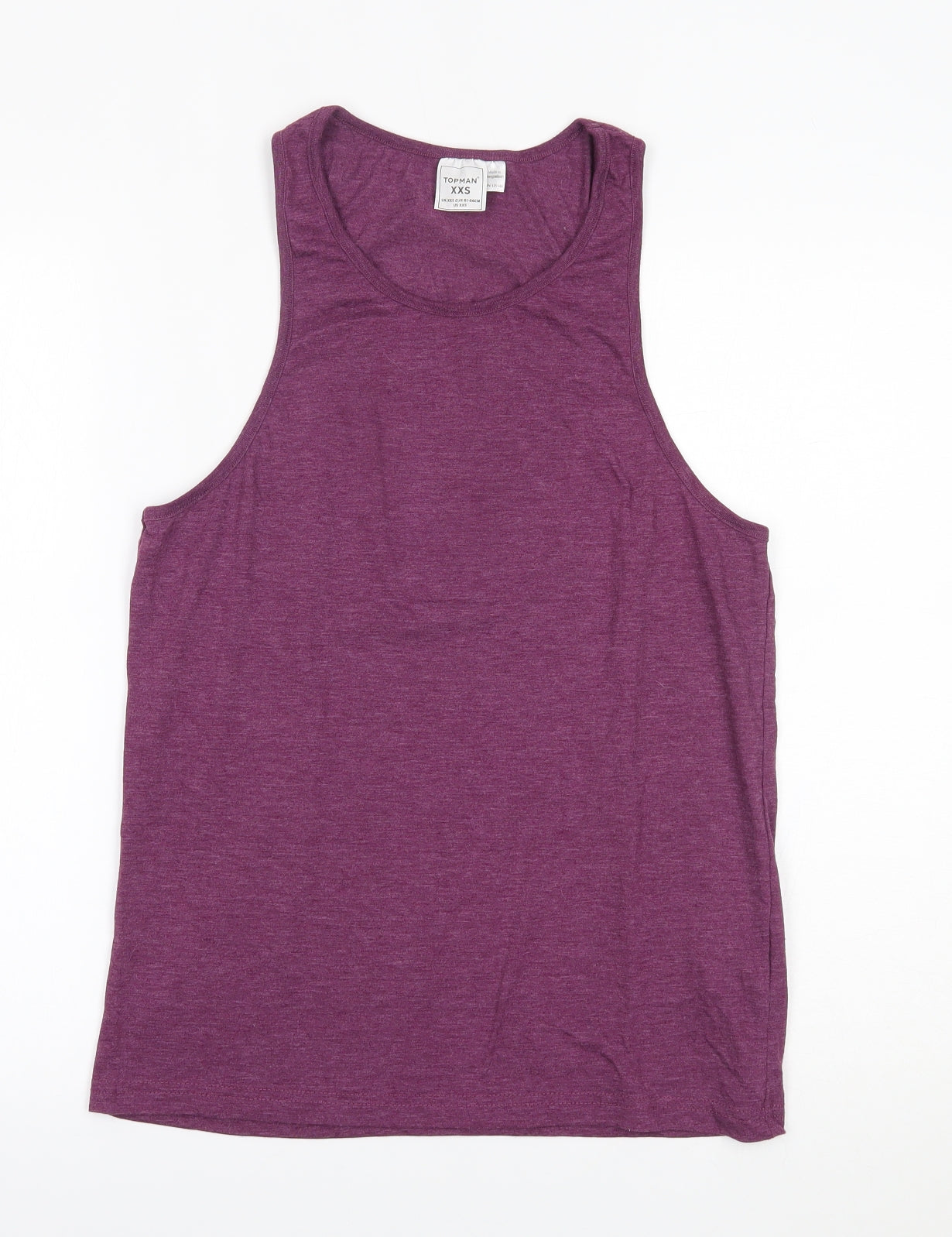 Topman Mens Purple   Basic Tank Size XS