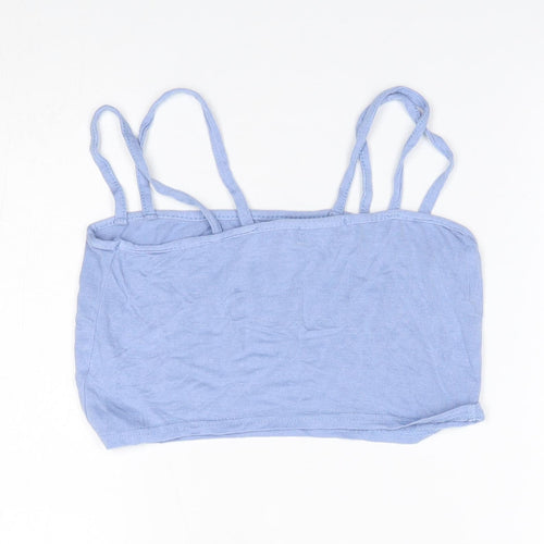 PRETTYLITTLETHING Womens Blue   Cropped Tank Size 6