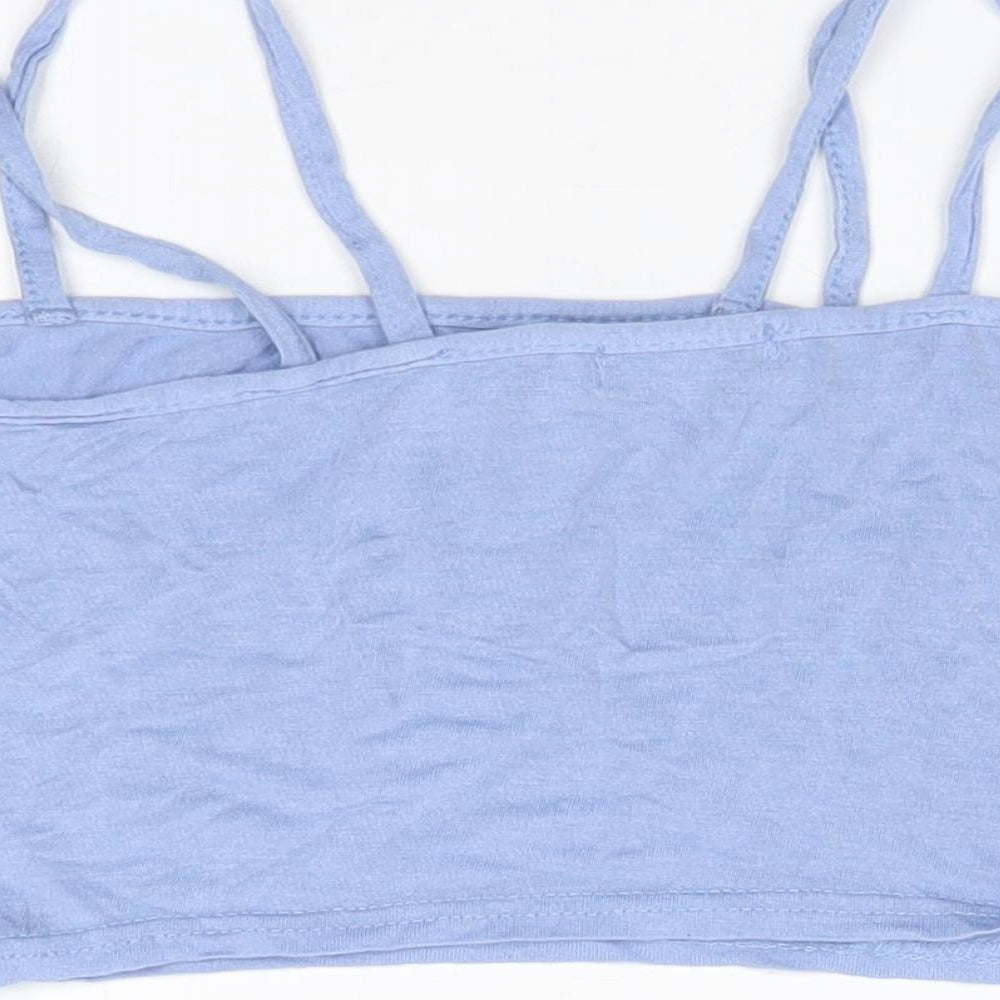 PRETTYLITTLETHING Womens Blue   Cropped Tank Size 6