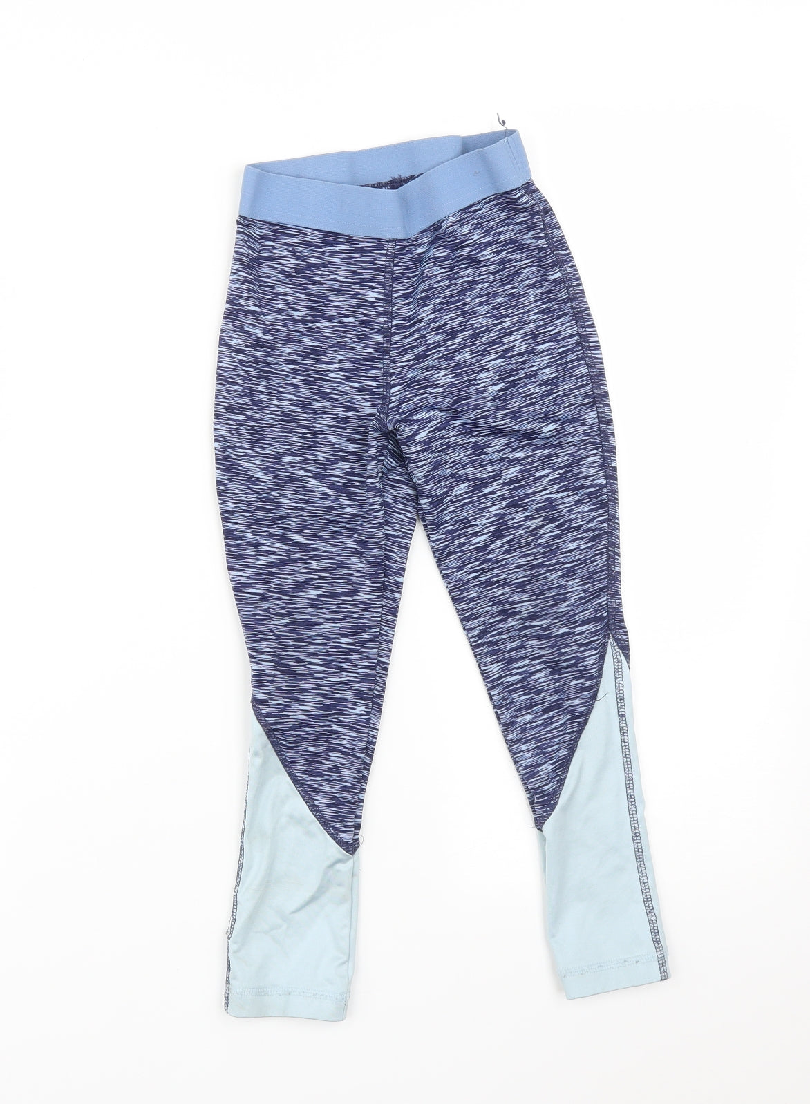 Matalan Girls Blue Flecked  Jogger Trousers Size 6-7 Years