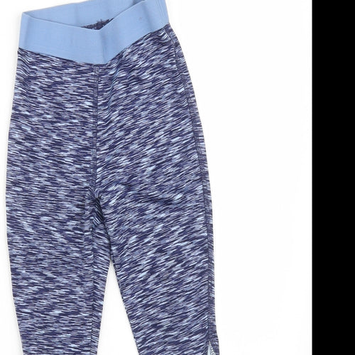Matalan Girls Blue Flecked  Jogger Trousers Size 6-7 Years