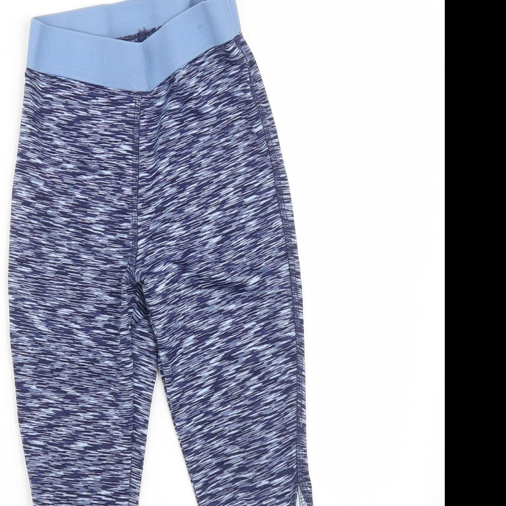 Matalan Girls Blue Flecked  Jogger Trousers Size 6-7 Years