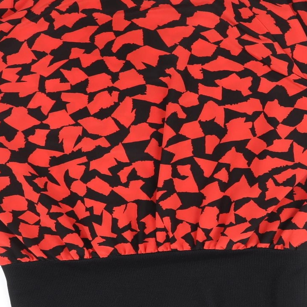 Wallis Womens Multicoloured Geometric  Basic Blouse Size 8