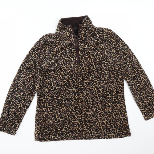 DASH Womens Multicoloured Animal Print  Pullover Jumper Size 10