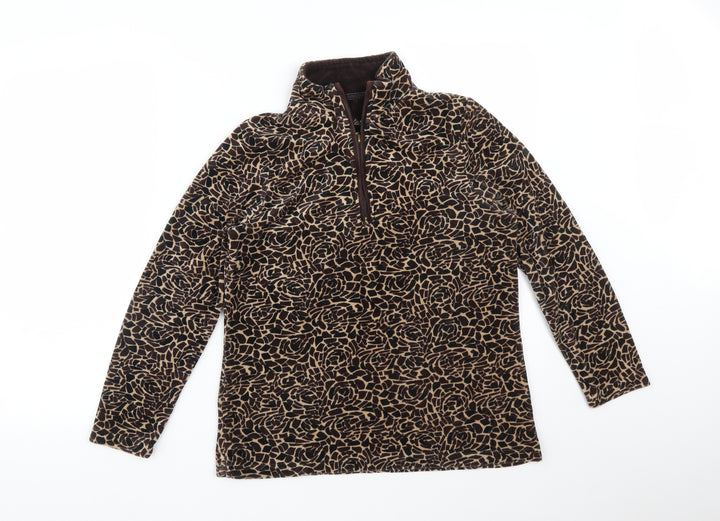 DASH Womens Multicoloured Animal Print Pullover Jumper Size 10