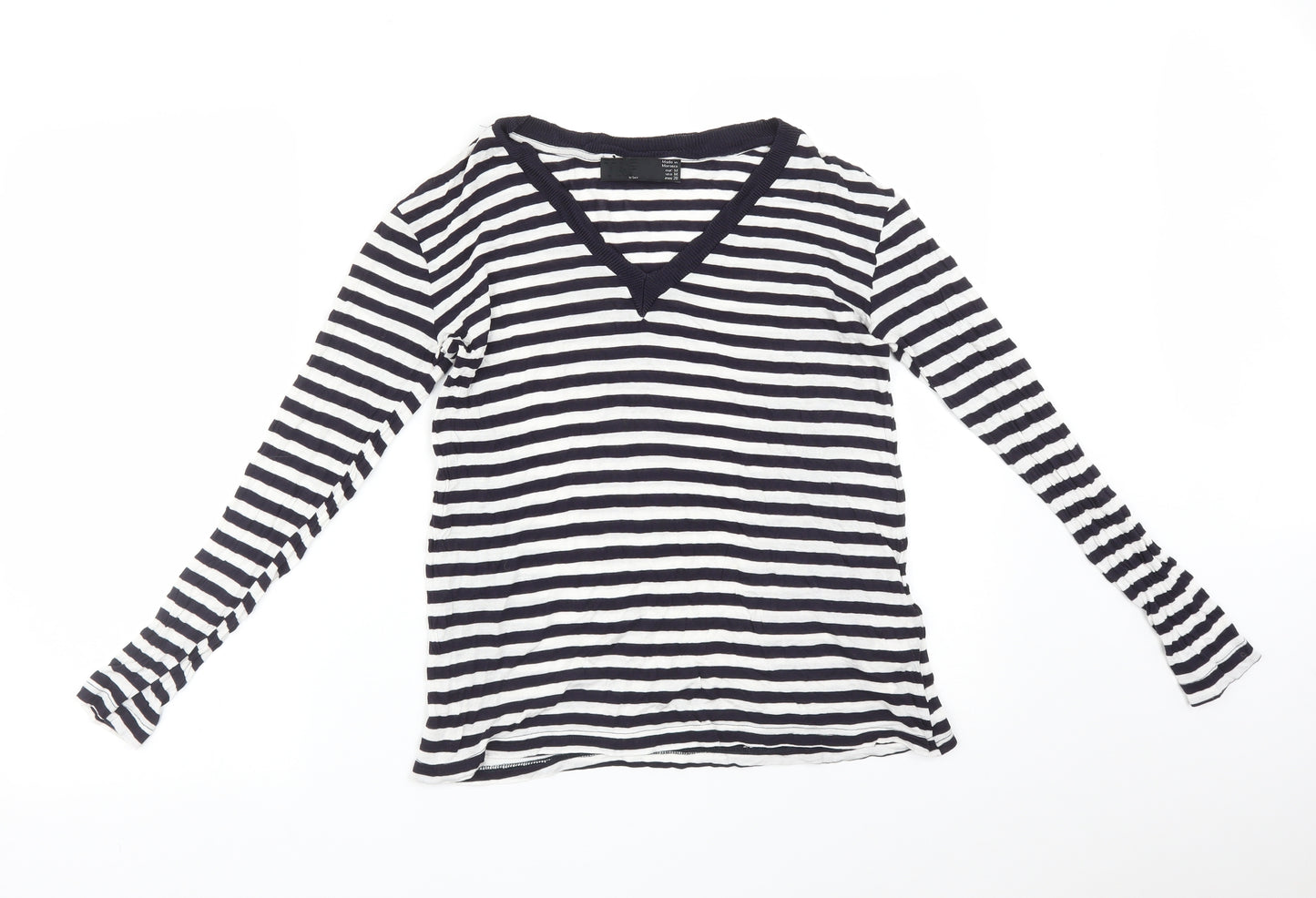 Zara Womens Multicoloured Striped  Basic T-Shirt Size M