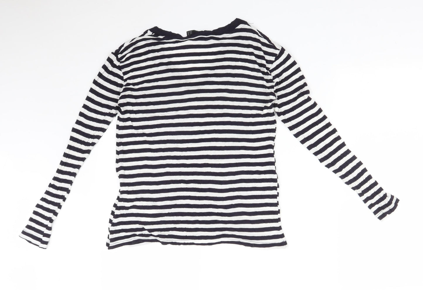 Zara Womens Multicoloured Striped  Basic T-Shirt Size M