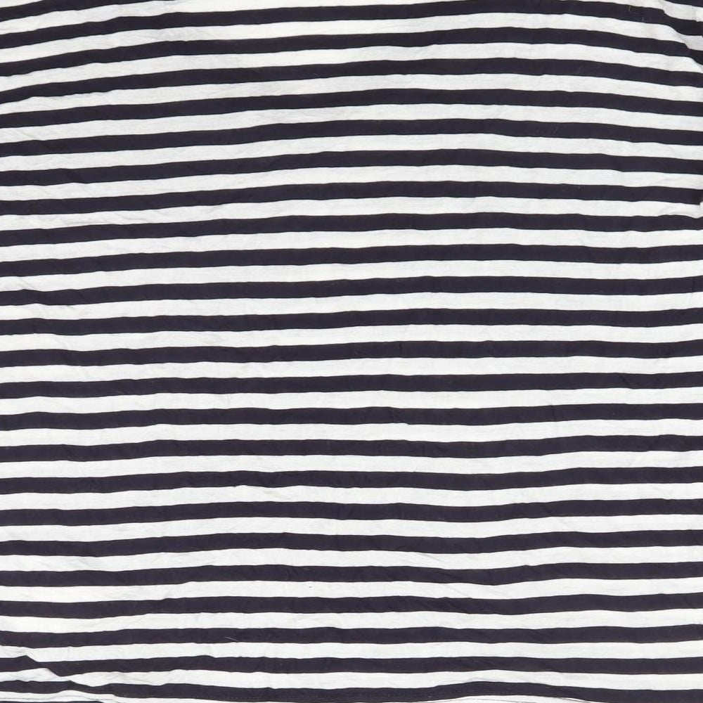 Zara Womens Multicoloured Striped  Basic T-Shirt Size M