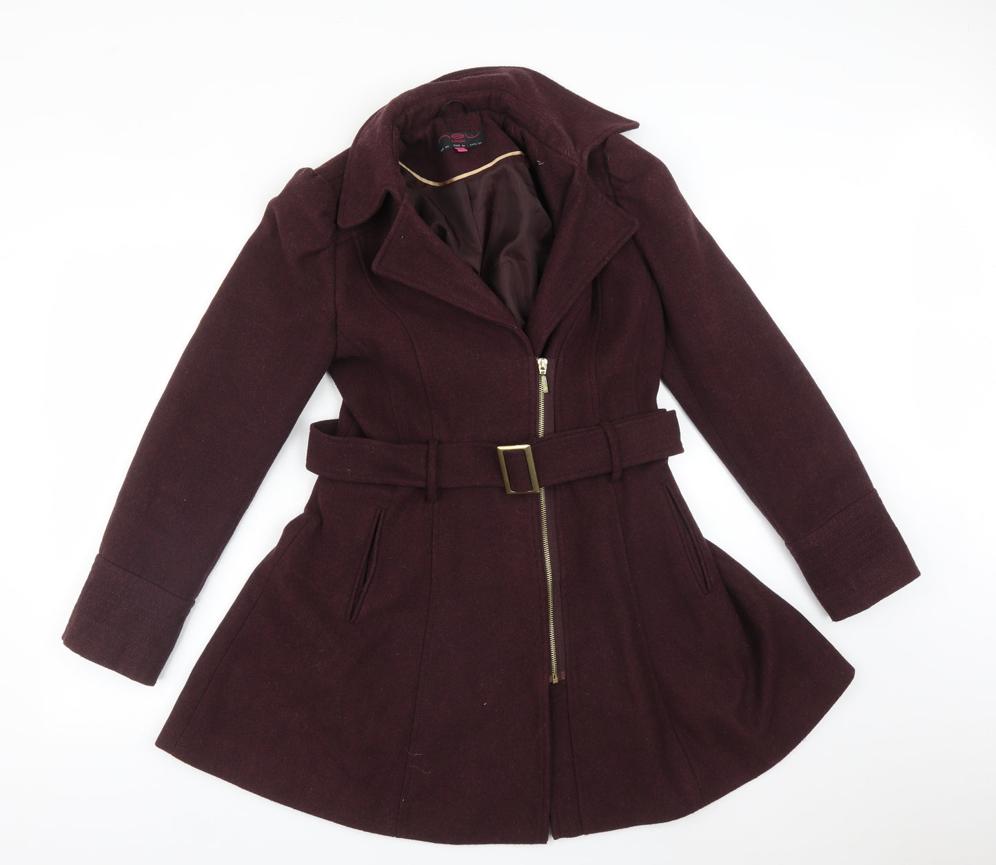 New Look Womens Purple   Trench Coat Coat Size 8