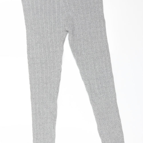 Atmosphere Womens Grey Striped   Leggings Size 16 L30 in