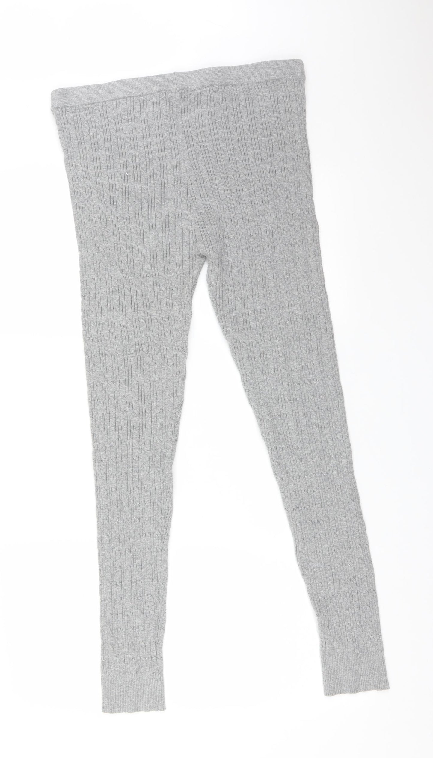 Atmosphere Womens Grey Striped   Leggings Size 16 L30 in