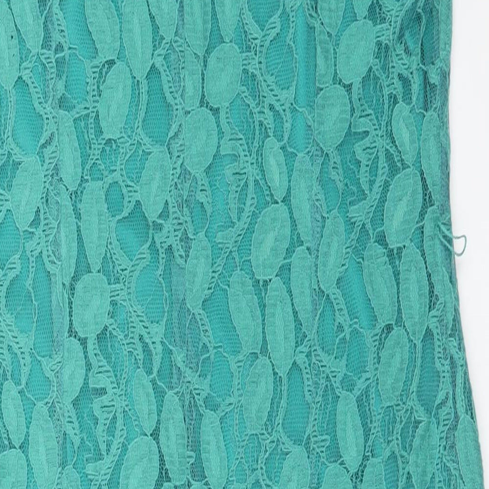 Per Una Womens Green Floral  Pencil Dress  Size 14
