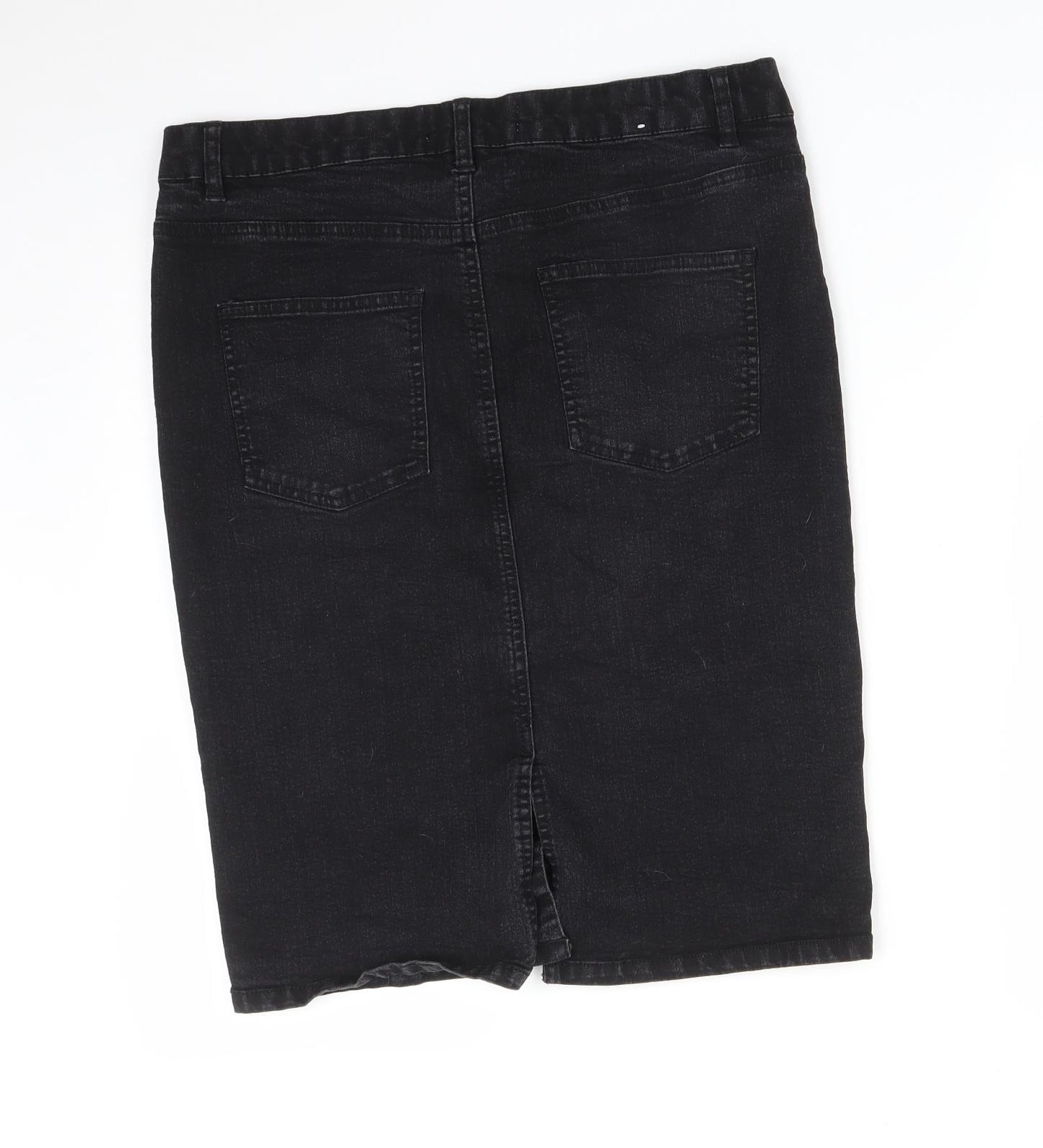 365 DENIM Womens Black   Straight & Pencil Skirt Size 14