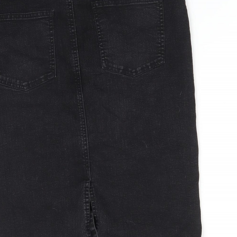 365 DENIM Womens Black   Straight & Pencil Skirt Size 14