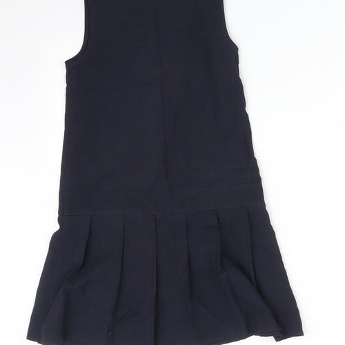 BHS Girls Blue   Pinafore/Dungaree Dress  Size 9 Years