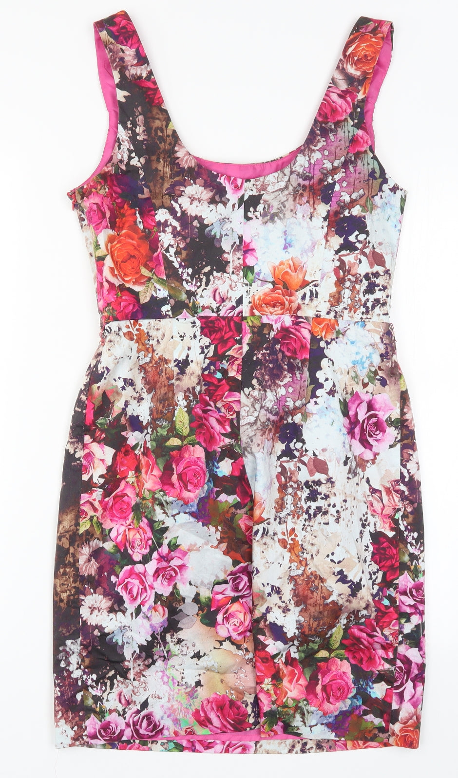 Oasis Womens Multicoloured Floral  Tank Dress  Size 10