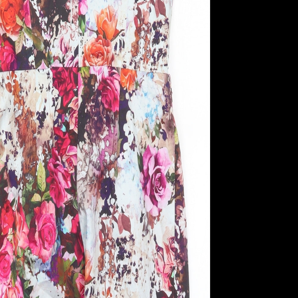 Oasis Womens Multicoloured Floral  Tank Dress  Size 10