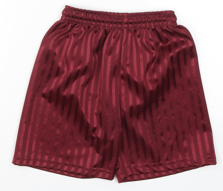 Dean Boys Red Striped  Sweat Shorts Size 7-8 Years