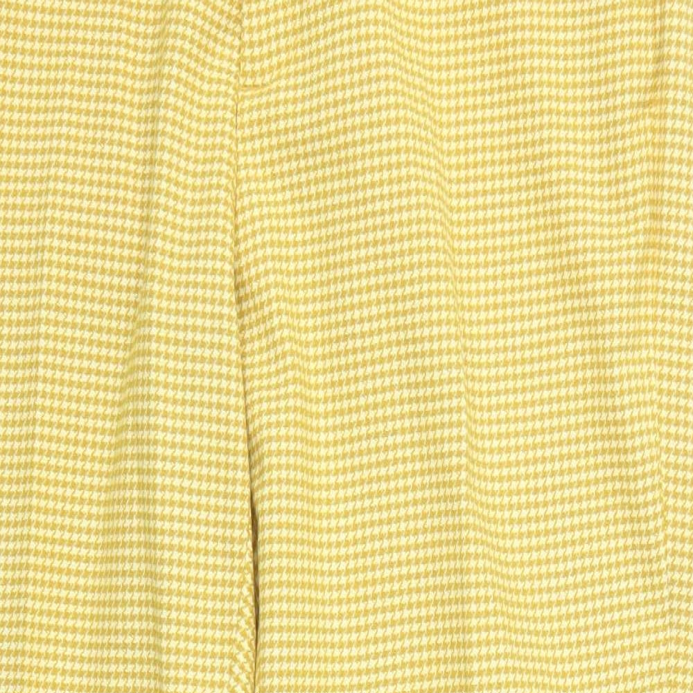 ASOS Mens Yellow Houndstooth  Trousers  Size 34 L30 in