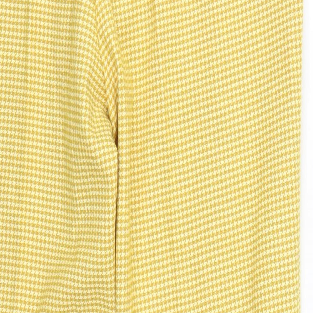 ASOS Mens Yellow Houndstooth  Trousers  Size 34 L30 in
