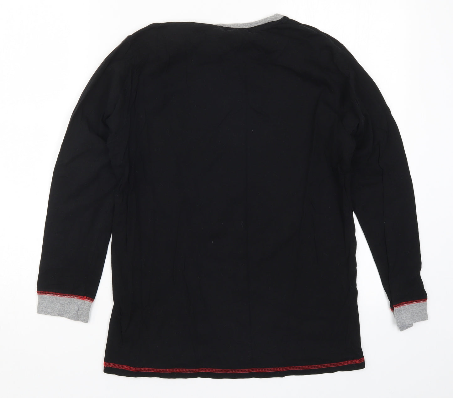 The Pyjama Factory Boys Black Solid   Pyjama Top Size 15-16 Years  - Eat Game Sleep  Repeat