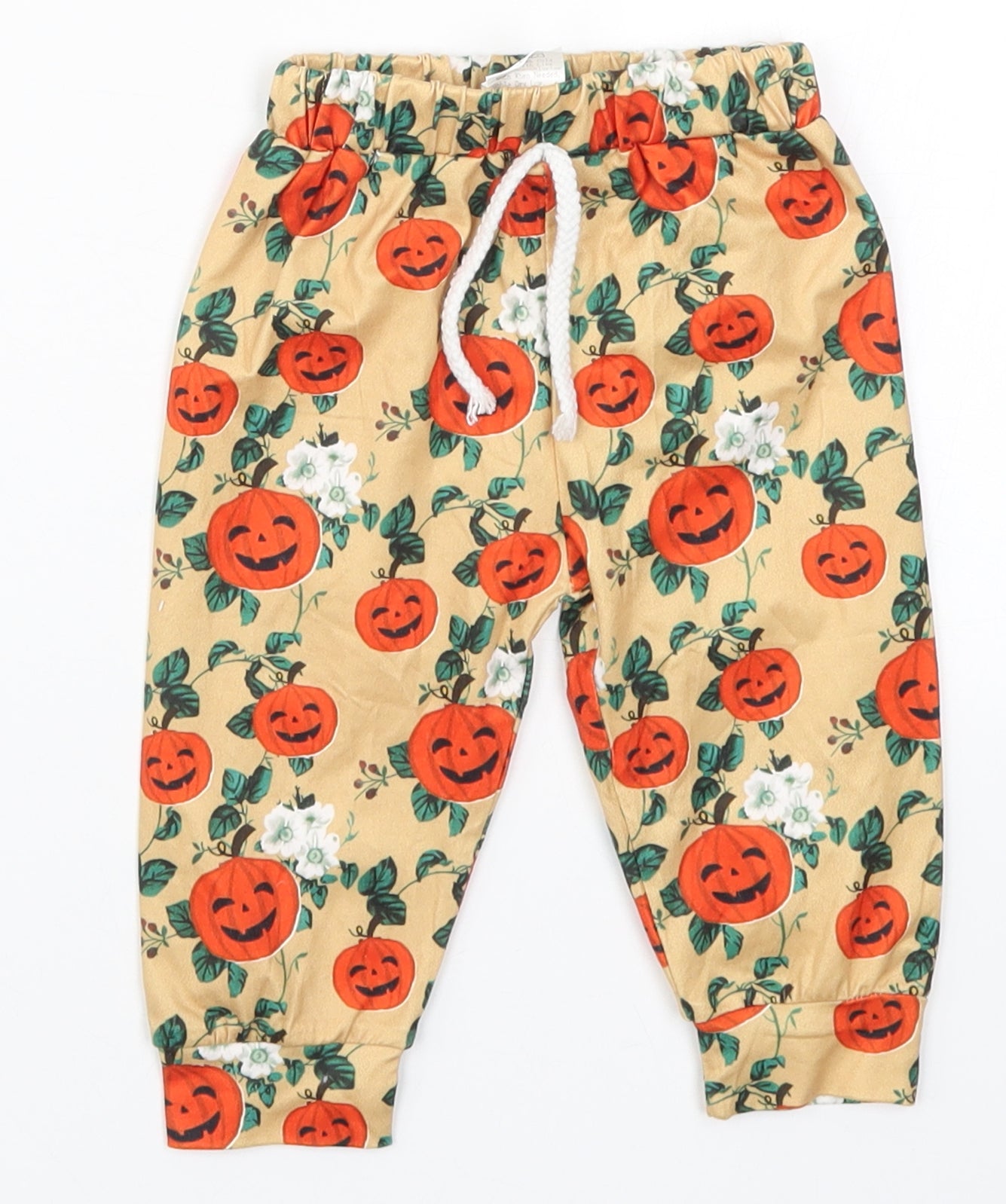 Preworn Baby Multicoloured   Sweatpants Trousers Size 12 Months  - Pumpkin Print