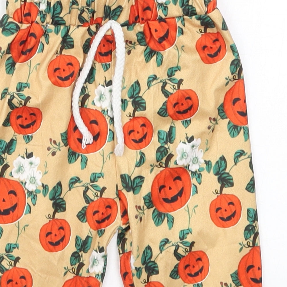 Preworn Baby Multicoloured   Sweatpants Trousers Size 12 Months  - Pumpkin Print