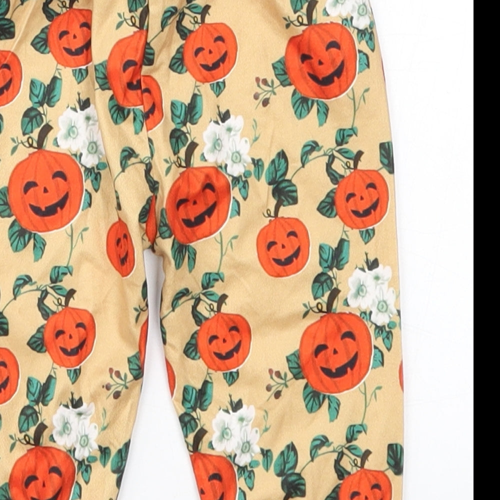 Preworn Baby Multicoloured   Sweatpants Trousers Size 12 Months  - Pumpkin Print