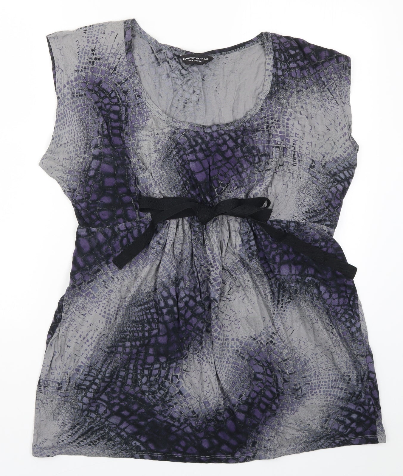 Dorothy Perkins Womens Purple Animal Print  Basic T-Shirt Size 20