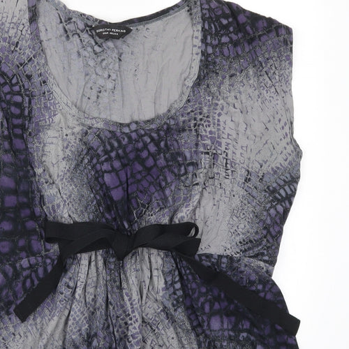 Dorothy Perkins Womens Purple Animal Print  Basic T-Shirt Size 20