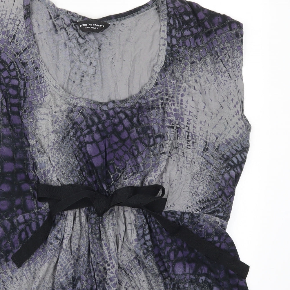 Dorothy Perkins Womens Purple Animal Print  Basic T-Shirt Size 20