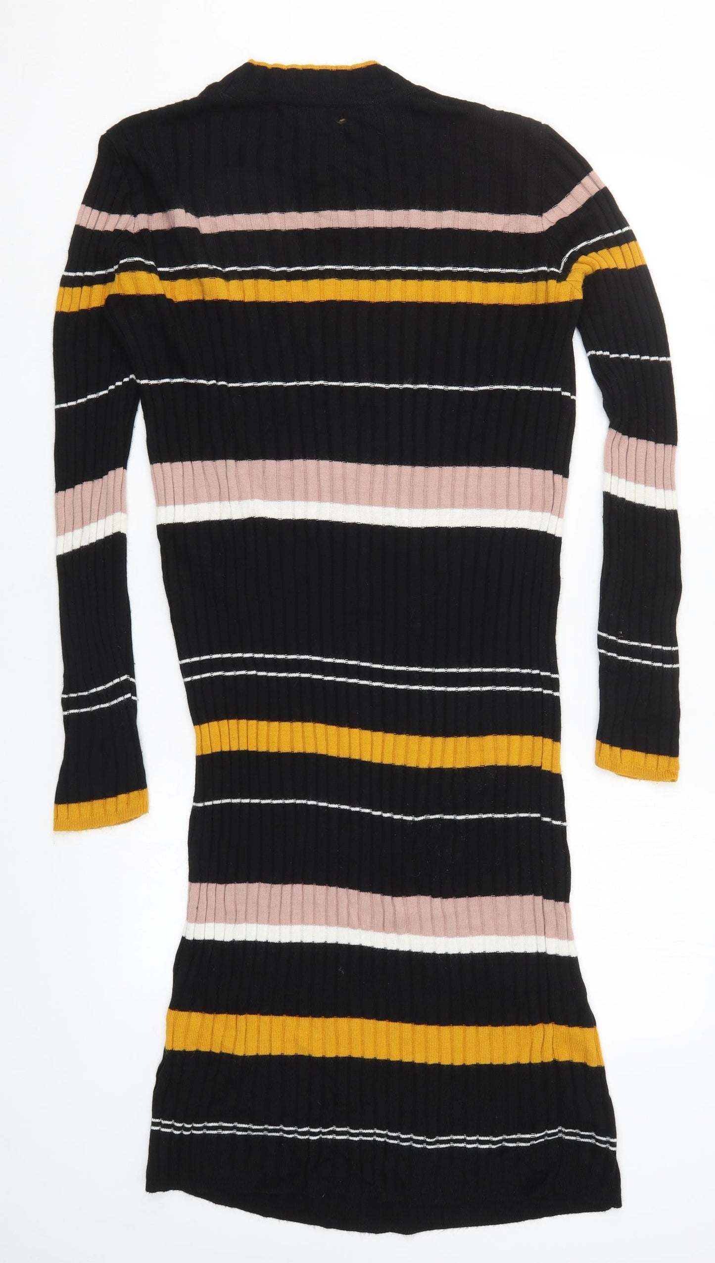 Primark Womens Multicoloured Striped Knit Jumper Dress  Size 10
