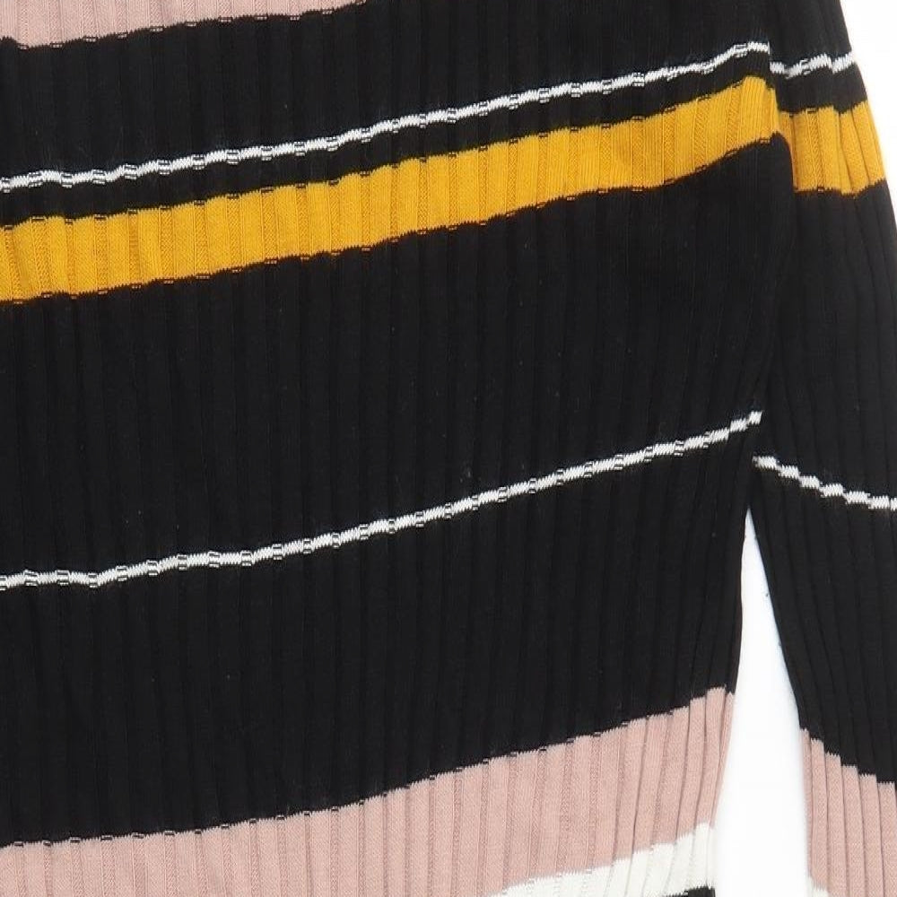 Primark Womens Multicoloured Striped Knit Jumper Dress  Size 10