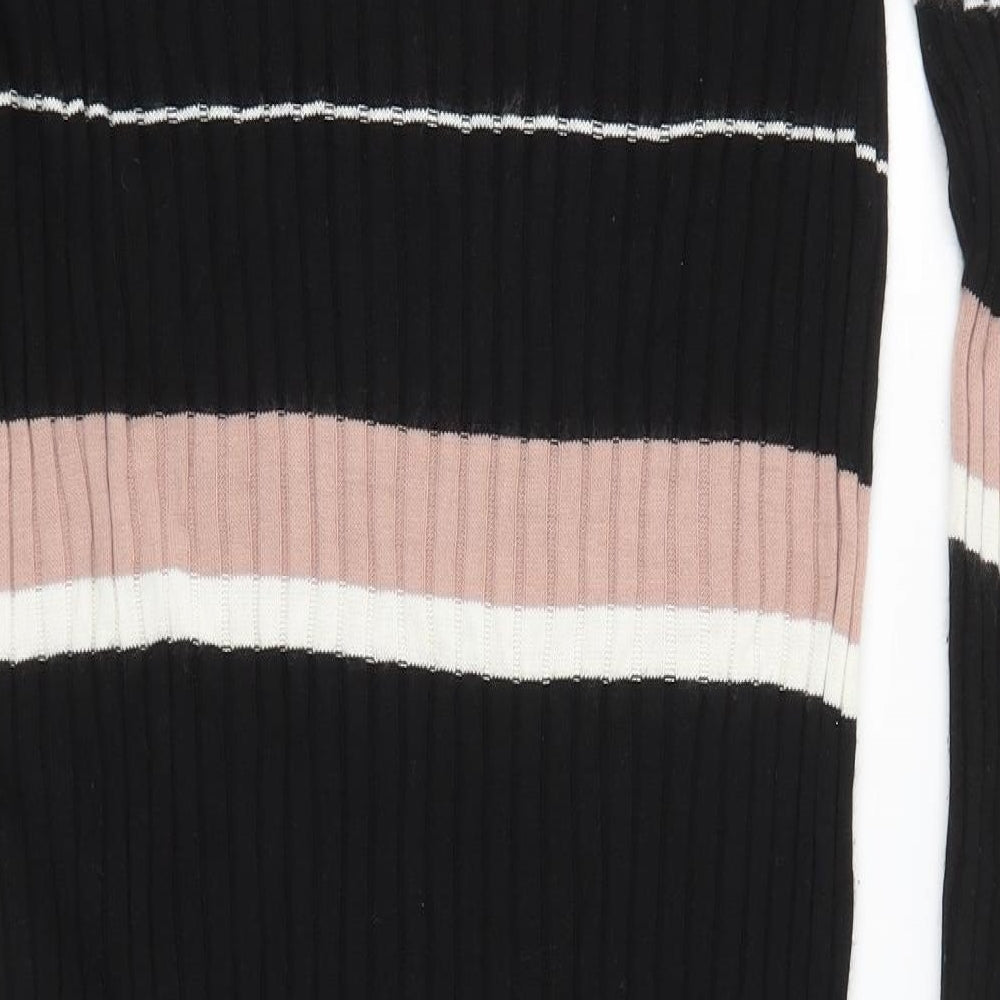 Primark Womens Multicoloured Striped Knit Jumper Dress  Size 10
