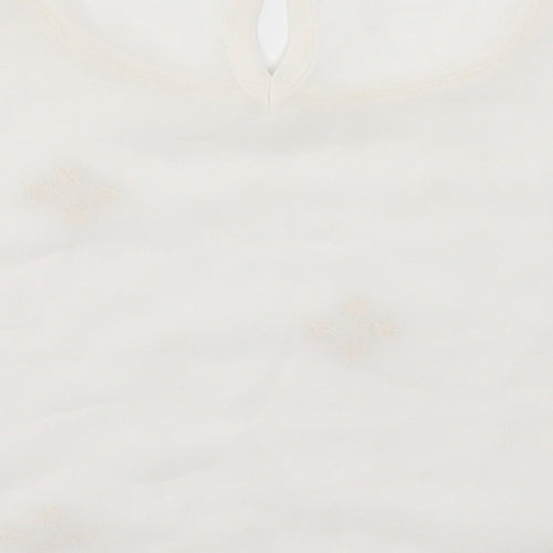 Matalan Girls White   Cropped T-Shirt Size 12 Years