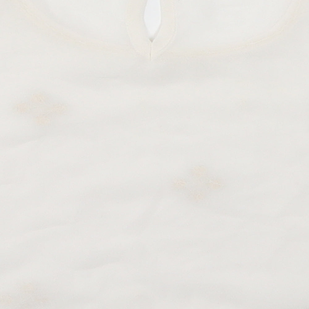 Matalan Girls White   Cropped T-Shirt Size 12 Years