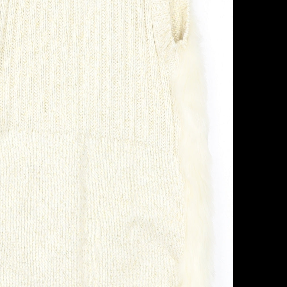 Max Studio Girls Beige  Knit Cardigan Jumper Size 12 Years