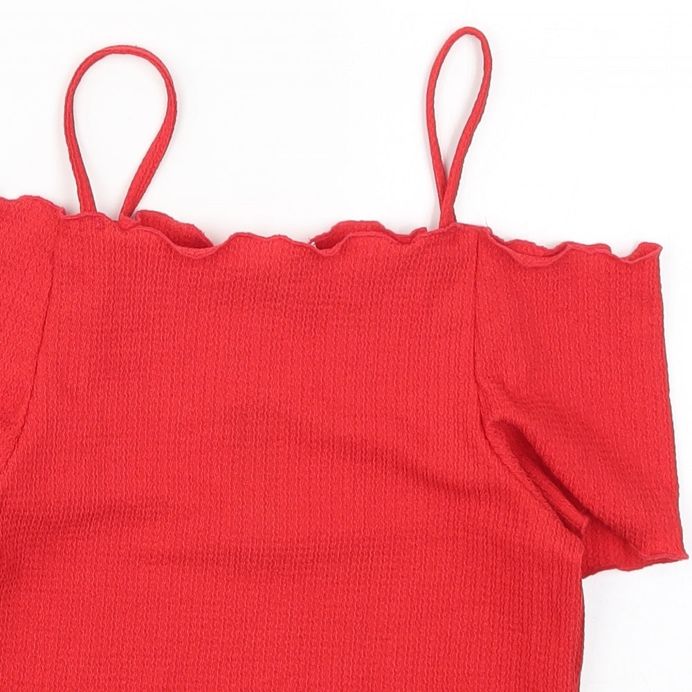 Blue Zoo Girls Red   Basic T-Shirt Size 12-13 Years