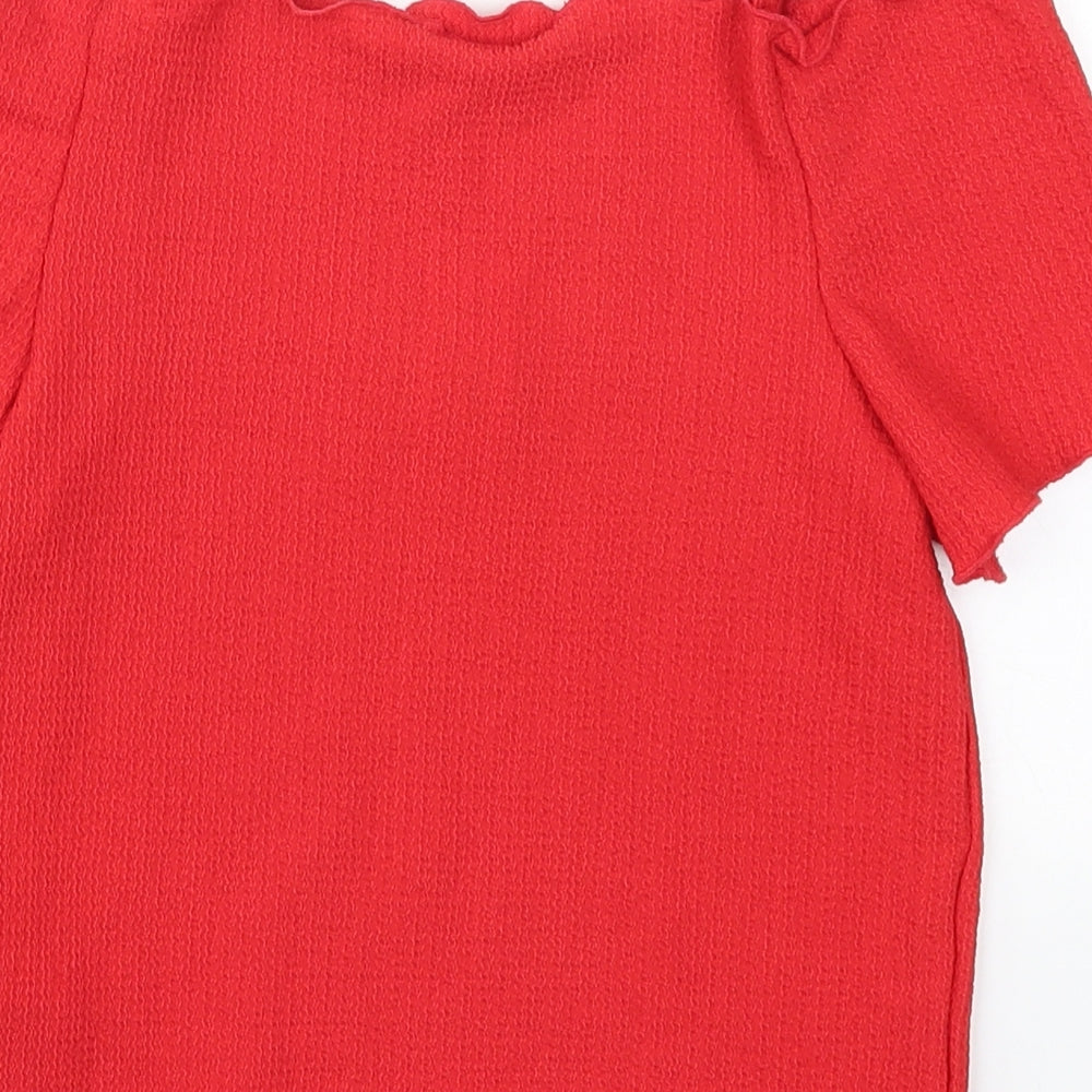 Blue Zoo Girls Red   Basic T-Shirt Size 12-13 Years