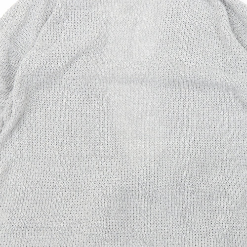 PRETTYLITTLETHING Womens Grey  Knit Cardigan Jumper Size M