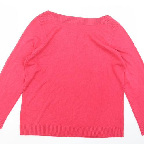 Preworn Womens Pink  Knit Pullover Jumper Size 16