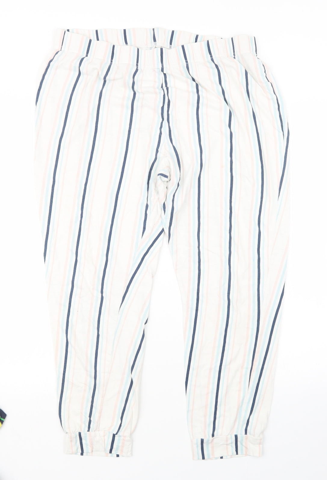 Matalan Womens Blue Striped  Trousers  Size L L23.5 in