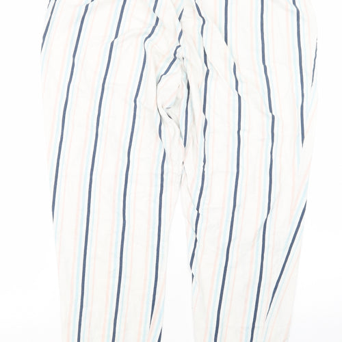 Matalan Womens Blue Striped  Trousers  Size L L23.5 in