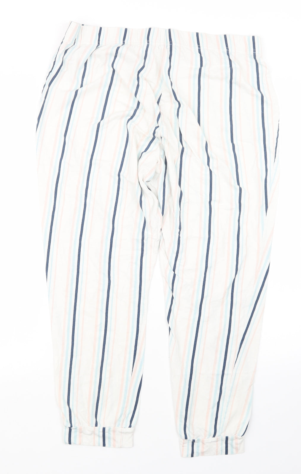 Matalan Womens Blue Striped  Trousers  Size L L23.5 in