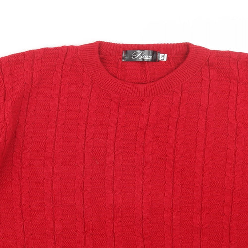 Pyari Womens Red  Knit Pullover Jumper Size L