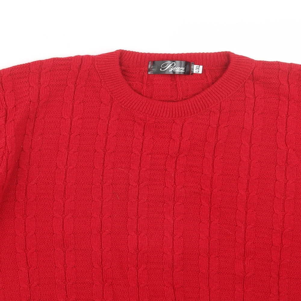Pyari Womens Red  Knit Pullover Jumper Size L