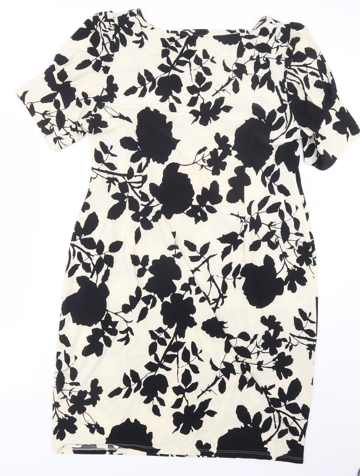 Marks and Spencer Womens Black Geometric  T-Shirt Dress  Size 18