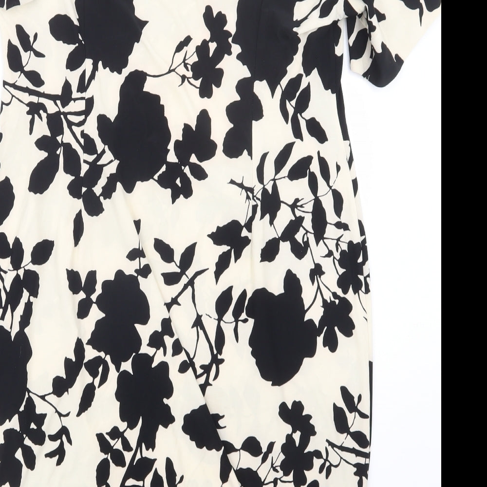 Marks and Spencer Womens Black Geometric  T-Shirt Dress  Size 18